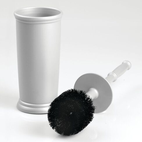 mDesign Toilet Bowl Brush and Holder - Covered Bathroom Toilet Brush - Standing Toilet Bowl Scrubber in Modern Holder - Compact, Deep Cleaning Brush for Toilet - 2 Pack, Hyde Collection, Charcoal Gray in Saudi Arabia