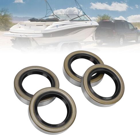 1.719in ID x 2.565in OD Trailer Hub Grease Seal Kit, Chrome Steel Alloy, High Density Rubber, Sealing for 3500 lb. 5 Lug Hubs, EZLube Axles and 84 Spindles with Double Lip in Saudi Arabia