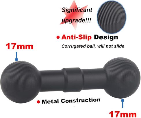 17mm to 17mm Double Ball Extender Bar Mount for GPS Cell Phone Action Camera on Motocycle Vehicles, 44mm Long in Kuwait