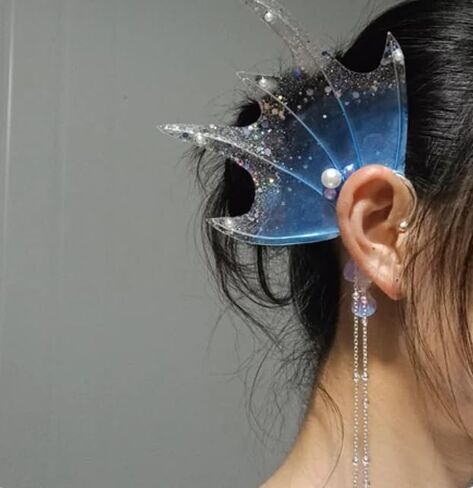 CoBtee Ears Princess Auricular Fins Ear Cuffs Clips Dress up No Piercing Costume Halloween Party Cosplay Women in Saudi Arabia