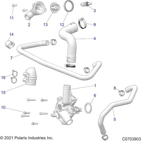 Polaris RZR Bypass Line Hose ، Part 5416630 ، Qty 1 in Kuwait