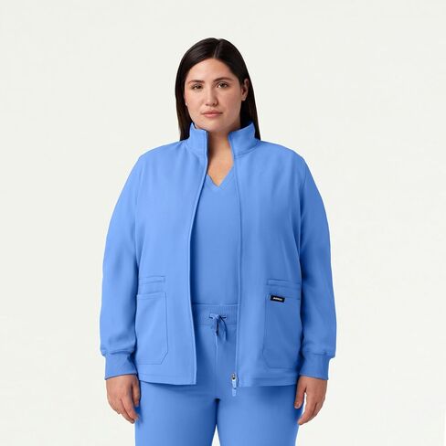 JAANUU Ceri Women’s Scrub Jacket – Classic Medical Uniform Jacket with 6 Pockets, Stretch Fabric, Wrinkle Resistant in Saudi Arabia