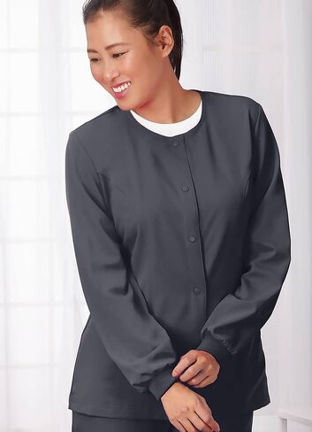 Jockey Women's Scrubs Women’s Classic Round Reckline Snap Jacket Scrub Scrub in Saudi Arabia