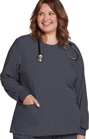 Jockey Women's Scrubs Women’s Classic Round Reckline Snap Jacket Scrub Scrub in Saudi Arabia