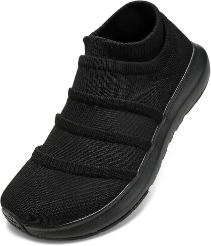 Men's Slip-On Wide Toe Box Sneakers - Extra Wide Width Breathable Shoes for Gym, Travel Laceless Lightweight Shoes in Saudi Arabia