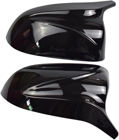 Auto Car Rear View Side Mirror Cover Trim for BMW X3 G01 X4 G02 X5 G05 X6 G06 X7 G07 2018-2020 Carbon Fiber Style(Black-Bright Black) in Saudi Arabia