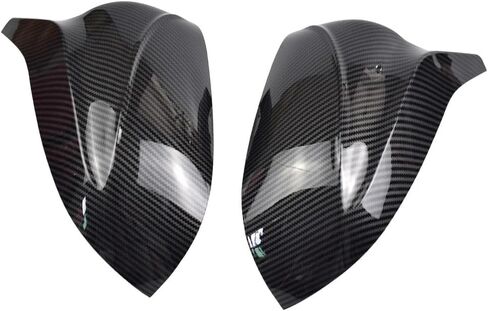 Auto Car Rear View Side Mirror Cover Trim for BMW X3 G01 X4 G02 X5 G05 X6 G06 X7 G07 2018-2020 Carbon Fiber Style(Black-Bright Black) in Saudi Arabia