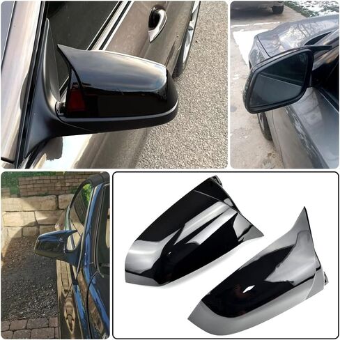 غطاء غطاء مرآة الرؤية الجانبية الجانبية لـ BMW 5 6 7 Series E60 E61 E63 E64 F01 F02-F04 F06 F07 F11 F12 F13 Carbon Fiber أسود (نظرة ألياف الكربون) in Kuwait
