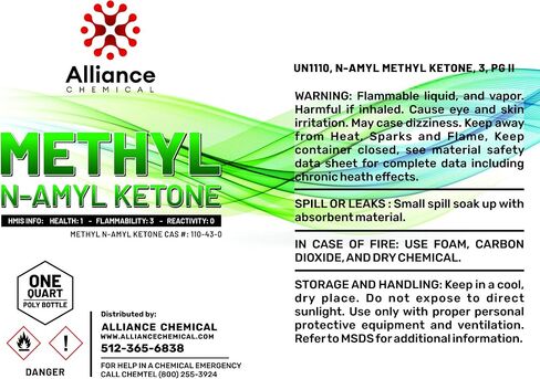 Methyl n-Amyl Ketone (MNAK) - 1 Quart Bottle in Saudi Arabia