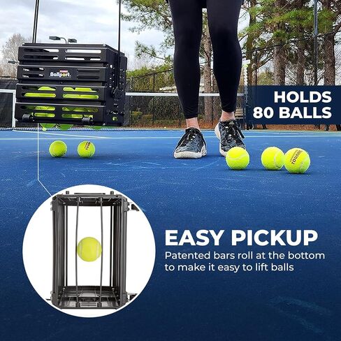 Tourna Ballport Deluxe Tennis Ball Hopper with Wheels - Blue in Kuwait