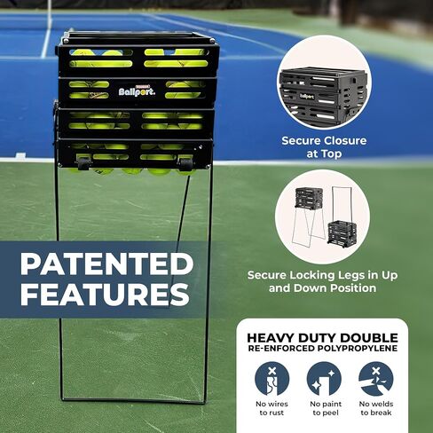 Tourna Ballport Deluxe Tennis Ball Hopper with Wheels - Blue in Kuwait