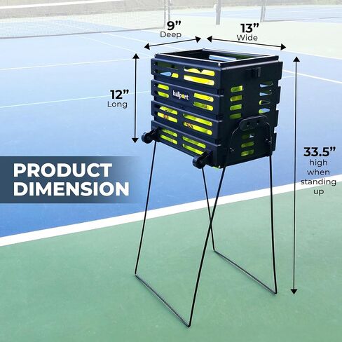Tourna Ballport Deluxe Tennis Ball Hopper with Wheels - Blue in Kuwait