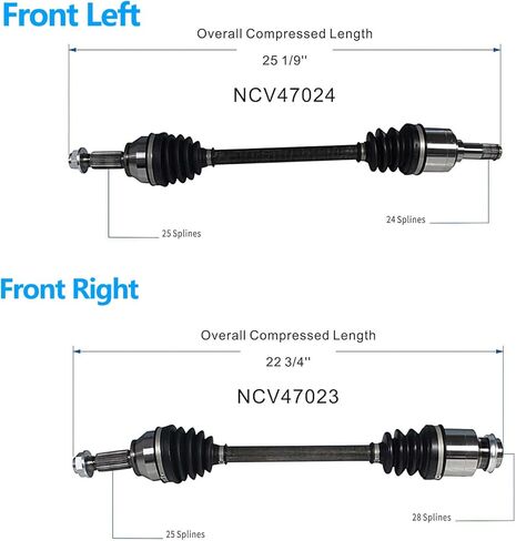 Front CV Axle Shaft Assembly Compatible with Mazda 2 2011-2014, Left and Right Front CV Joint Axle Shaft, GS GX Sport Touring in Kuwait
