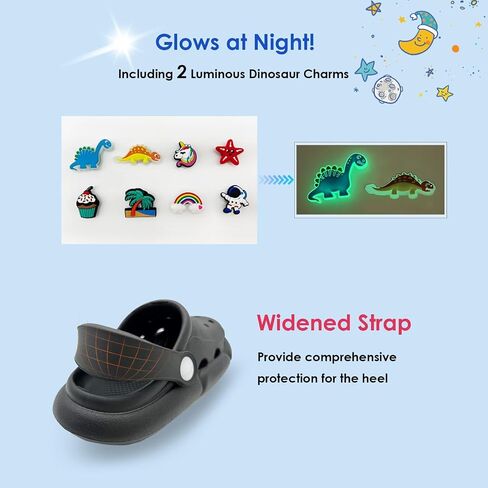 Girls Little Kids Luminous Sandals (Runs 1 Size Large) Boys Wide Pool Slip on Clogs Big Kid Toddler Garden Water Soft Sandal Children Comfortable Swim Beach Shoes in Saudi Arabia
