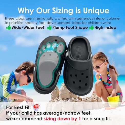 Girls Little Kids Luminous Sandals (Runs 1 Size Large) Boys Wide Pool Slip on Clogs Big Kid Toddler Garden Water Soft Sandal Children Comfortable Swim Beach Shoes in Saudi Arabia