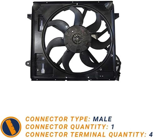 مكونات تجميع المعجبين بالرادياتير والمكثف الجديدة المتوافقة مع كرايسلر جيب رانجلر 3.6L V6 3604CC 220 CID 2012 2013 2014 2015 2017 2017 بأرقام الأجزاء 68143894AB CH311518888888888 in Kuwait