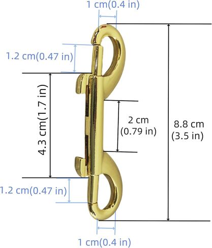 2Pcs 4.6-inch Double Ended Snap Hooks, Silver Heavy Duty Double-Ended Bolt Snap Hook Double Sided Clip Zinc Alloy Metal Trigger Clip Snap Hook for Chain Latch Dog Leash Pet Feed Bucket, SATONBEYI in Kuwait
