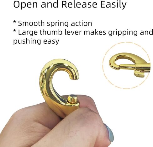 2Pcs 4.6-inch Double Ended Snap Hooks, Silver Heavy Duty Double-Ended Bolt Snap Hook Double Sided Clip Zinc Alloy Metal Trigger Clip Snap Hook for Chain Latch Dog Leash Pet Feed Bucket, SATONBEYI in Kuwait
