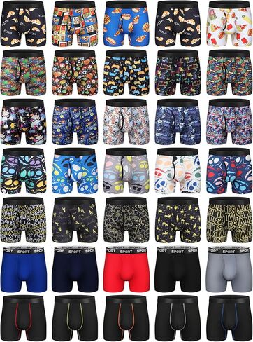 ملخصات Boys Boxer 5/7 حزمة الحجم من 13 عامًا إلى 16 عامًا ، ملابس رياضية سريعة الجفاف مع ذبابة مضادة للتنفس للارتداء اليومي in Kuwait