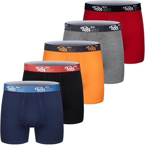 ملخصات Boys Boxer 5/7 حزمة الحجم من 13 عامًا إلى 16 عامًا ، ملابس رياضية سريعة الجفاف مع ذبابة مضادة للتنفس للارتداء اليومي in Kuwait