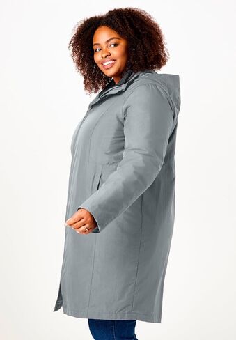 امرأة ضمن زائد الحجم 3 في 1 سترة تايلون مقنع 1 in Kuwait