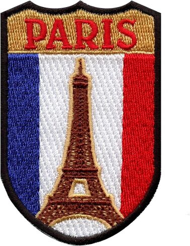 Paris France Shield Embroidered Iron On Patch in Saudi Arabia