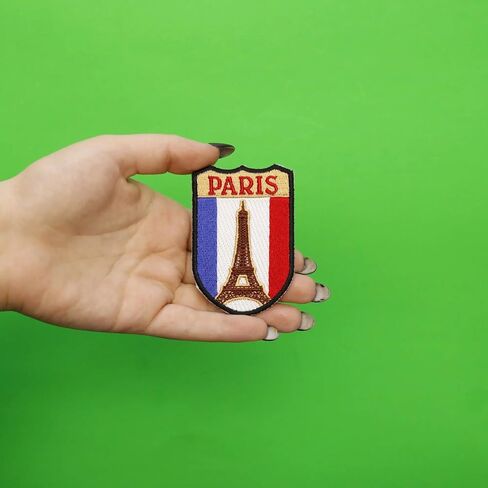 Paris France Shield Embroidered Iron On Patch in Saudi Arabia