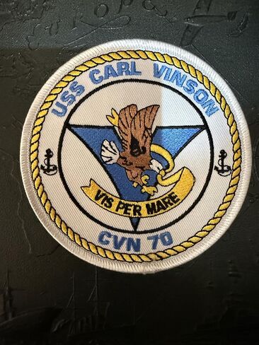 USS CARL VINSON CVN-70 PATCH-دعم البلاستيك in Kuwait