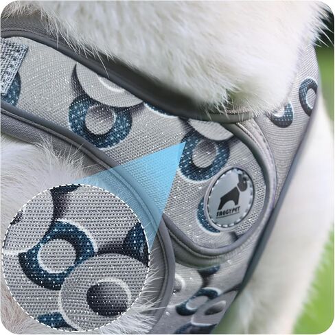 SAEGYPET الكلب Frenchie تسخير مع مجموعة المقود، لا سحب قابل للتعديل خطوة في أطواق الكلاب تسخير مع تنفس مبطن سترة تسخير للكلاب الصغيرة والمتوسطة والكبيرة التدريب والجري (M، رمادي) in Kuwait