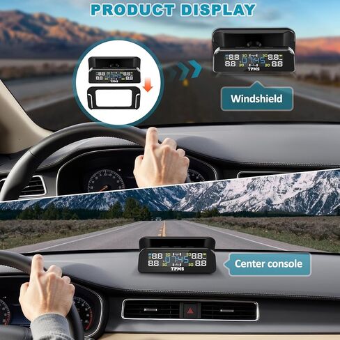 نظام مراقبة ضغط الإطارات ، نظام مراقبة ضغط الإطارات مع شحن الطاقة الشمسية اللاسلكية وشحن USB ، 6 أوضاع إنذار ، في الوقت الحقيقي ، مناسبة للسيارة ، RV ، سيارات الدفع الرباعي ، MPV ، وسيارات السيدان （4 أجهزة استشعار خارجية） in Kuwait