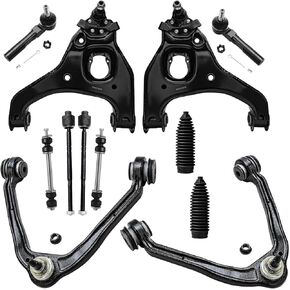 Detroit Axle - End Front End 12pc مجموعة تعليق لـ RWD Chevy Silverado GMC Sierra 1500 1999-2006 ، 4 أذرع تحكم مع مفاصل الكرة 2 قضبان Sway 4 RODS 2 BOOTS 2000 2001 2002 2004 2004 in Saudi Arabia
