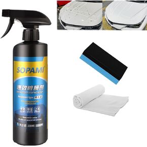 Car Coating Spray, Quick Effect Coating Agent, Quickly Coat Car Wax, Oil Film Emulsion Glass Cleaner, Car Scratch Wax Polish Spray Waterless Wash, Easy to Use in Kuwait