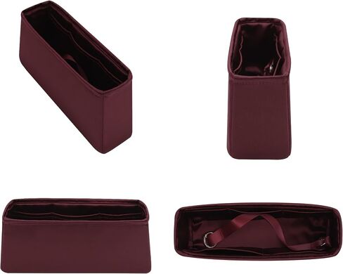 Silky Insert for Coco Handle, Sliky Purse Organizer Inserts Fit for Chanel Medium Flap Bag with Top Handle(Single Medium liner, Burgundy) in Saudi Arabia