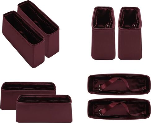 Silky Insert for Coco Handle, Sliky Purse Organizer Inserts Fit for Chanel Medium Flap Bag with Top Handle(Single Medium liner, Burgundy) in Saudi Arabia