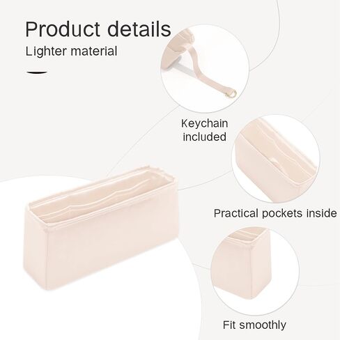 Silky Insert for Coco Handle, Sliky Purse Organizer Inserts Fit for Chanel Medium Flap Bag with Top Handle(Single Medium liner, Burgundy) in Saudi Arabia