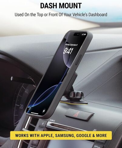 Scosche MAG12VB MagicMount Universal Magnetic Car Phone Holder, Cigarette Lighter Mount with USB Charger, Easy Magnet Mounting for iPhone, iPad, Smartphones, Tablets, and All Devices in Kuwait