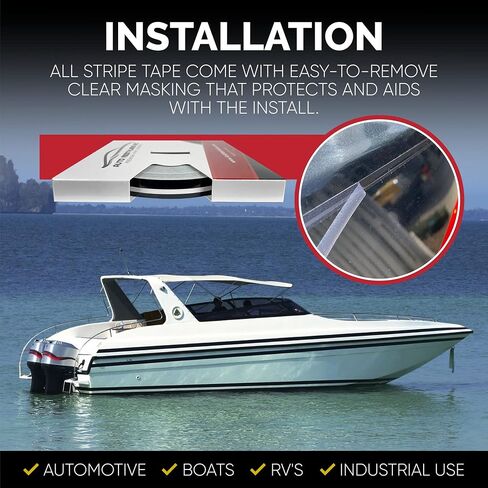 3M 5/16 "× 150 'شريط pinstriping فينيل (Silver Metallic ، 150 قدم). in Kuwait