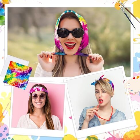 22" x 22" White Bandana Bulk for Tie Dying Bulk Blank Solid Handkerchiefs DIY Blank Cotton Bandanas Handkerchiefs in Kuwait