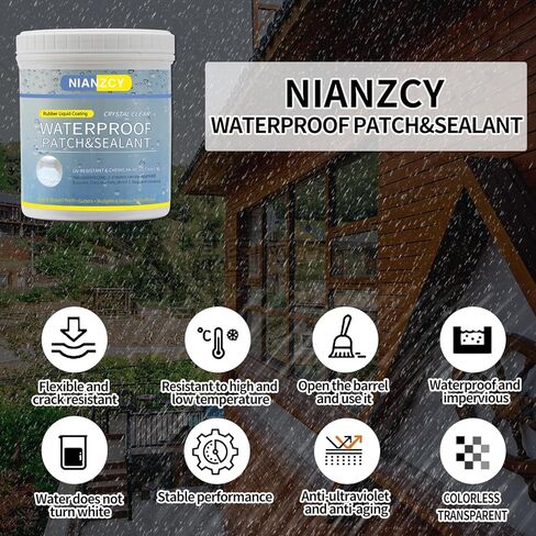 Liquid Waterproof Sealant, Invisible Waterproof Agent,Transparent Repairing Leak Waterproof Adhesive, Super Strong Bonding Sealant Invisible Waterproof Anti-Leakage Agent 35oz in Saudi Arabia