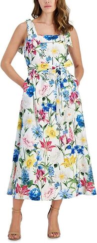 Anne Klein Women's Long a Line Dress with Tie Straps in Saudi Arabia