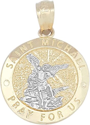 10K صفراء الذهب القديس مايكل The Archangel قلادة سانت مايكل ميدالية صغيرة in Kuwait