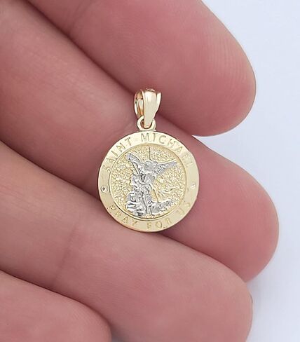 10K صفراء الذهب القديس مايكل The Archangel قلادة سانت مايكل ميدالية صغيرة in Kuwait