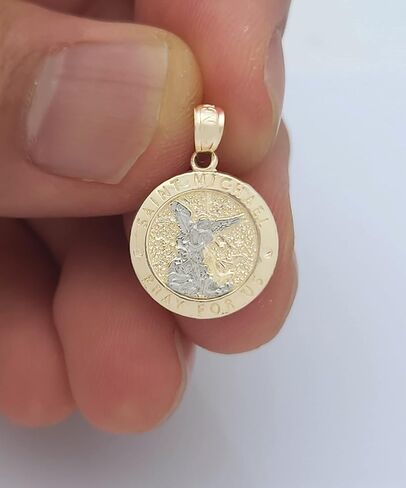 10K صفراء الذهب القديس مايكل The Archangel قلادة سانت مايكل ميدالية صغيرة in Kuwait