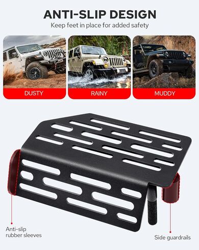 Benlari Upgraded 120° Wrangler Foot Pegs, Door Off Foot Pegs Exterior Door Hinge Foot Pegs Compatible with Jeep Wrangler JK JKU JL JLU 2007-2025, Gladiator JT 2020-2025 Foot Rest Pedals in Saudi Arabia