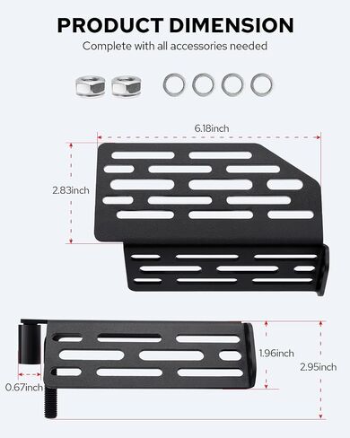 Benlari Upgraded 120° Wrangler Foot Pegs, Door Off Foot Pegs Exterior Door Hinge Foot Pegs Compatible with Jeep Wrangler JK JKU JL JLU 2007-2025, Gladiator JT 2020-2025 Foot Rest Pedals in Saudi Arabia