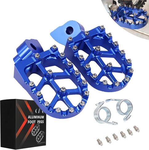 JFG RACING Dirt Bike Foot Pegs,CNC Motorcycle Rest Pedal Footpegs for YZ65 18-23/YZ85 02-23/YZ125 97-24/YZ250 98-24/YZ250F 01-23/WR250F 01-24/YZ450F WR450F 03-23/YZ125X YZ250X YZ250FX YZ450FX-Blue in Saudi Arabia