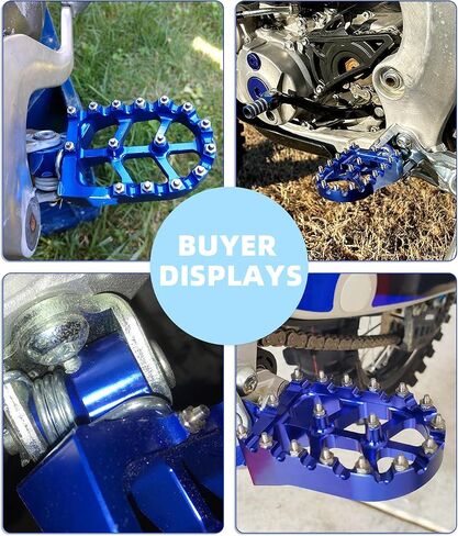 JFG RACING Dirt Bike Foot Pegs,CNC Motorcycle Rest Pedal Footpegs for YZ65 18-23/YZ85 02-23/YZ125 97-24/YZ250 98-24/YZ250F 01-23/WR250F 01-24/YZ450F WR450F 03-23/YZ125X YZ250X YZ250FX YZ450FX-Blue in Saudi Arabia