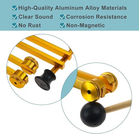 Tuning Forks for Healing Set (128Hz, 256Hz, 512Hz)–Medical Grade Sound Healing Instruments for Chakra, Yoga, and Meditation (Gold) in Saudi Arabia