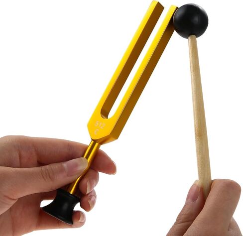 Tuning Forks for Healing Set (128Hz, 256Hz, 512Hz)–Medical Grade Sound Healing Instruments for Chakra, Yoga, and Meditation (Gold) in Saudi Arabia