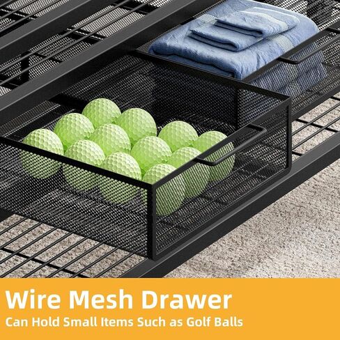 DWVO 4 Golf Bag Organizer for Garage - Golf Bag Stand Holder with Wheels, Golf Bag Storage Rack Fit for 4 Golf Bags, Golf Organizer for Garage Club and Shed, Black in Saudi Arabia